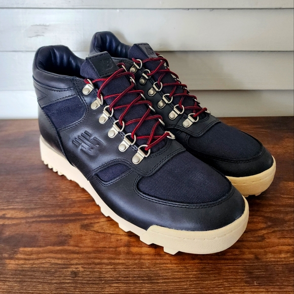 New Balance Rainier Hiking Boots Size 10 Black Leather - Picture 1 of 6